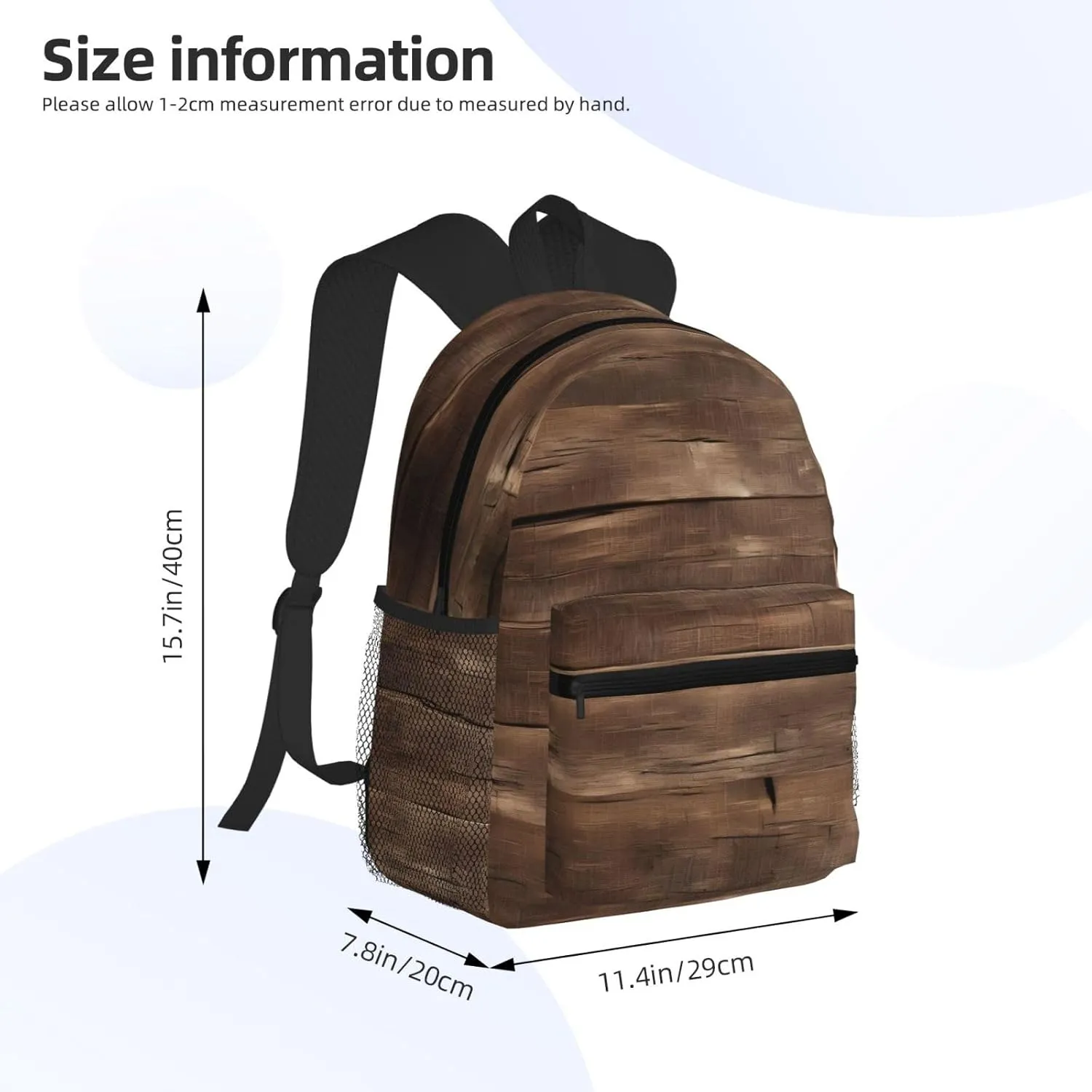 Rustic Old Barn Wood Men Women Office Laptop Backpack,Work Bag 15.7 Inch Business Travel Bags Large Capacity