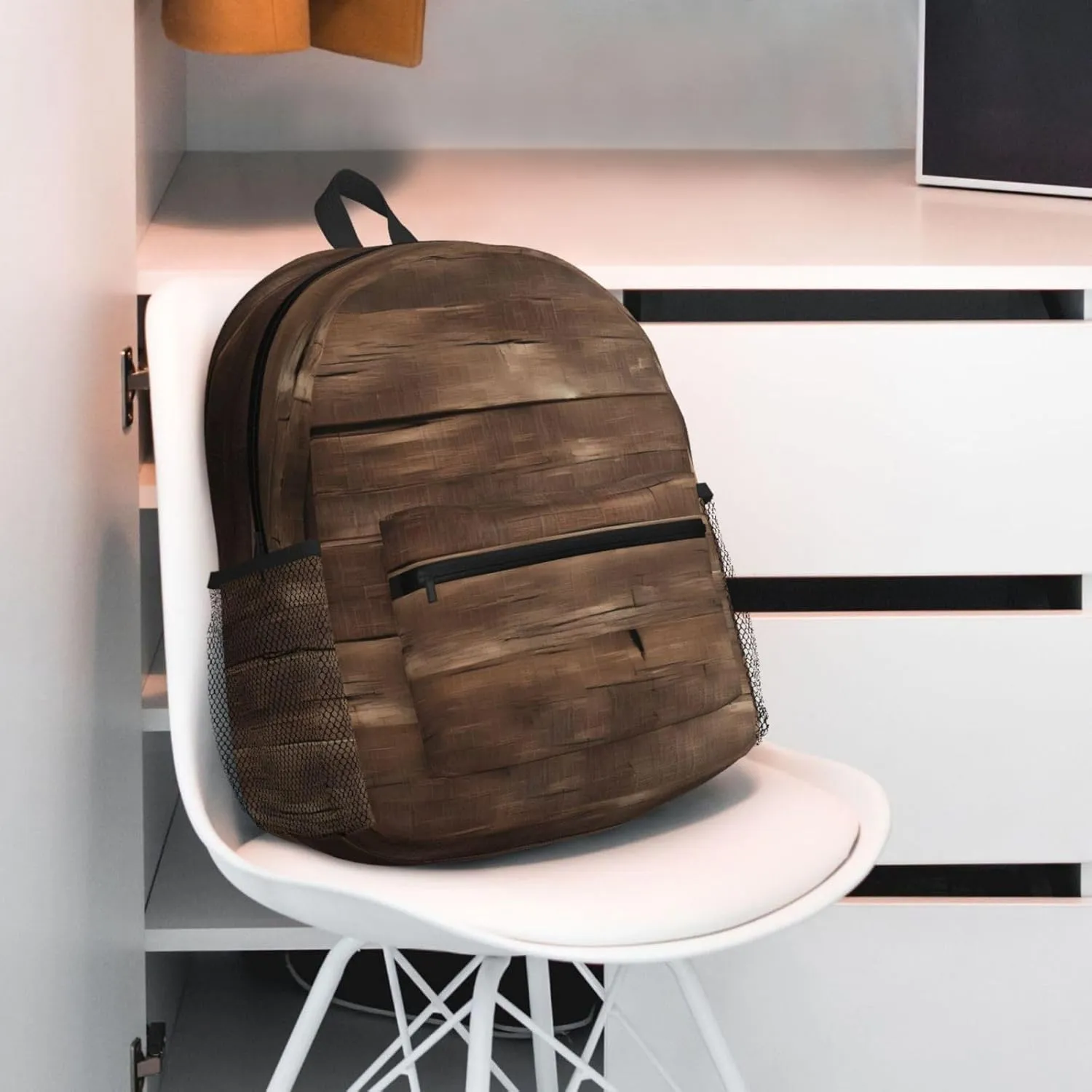 Rustic Old Barn Wood Men Women Office Laptop Backpack,Work Bag 15.7 Inch Business Travel Bags Large Capacity