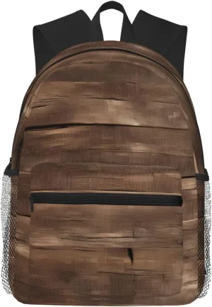 Rustic Old Barn Wood Men Women Office Laptop Backpack,Work Bag 15.7 Inch Business Travel Bags Large Capacity