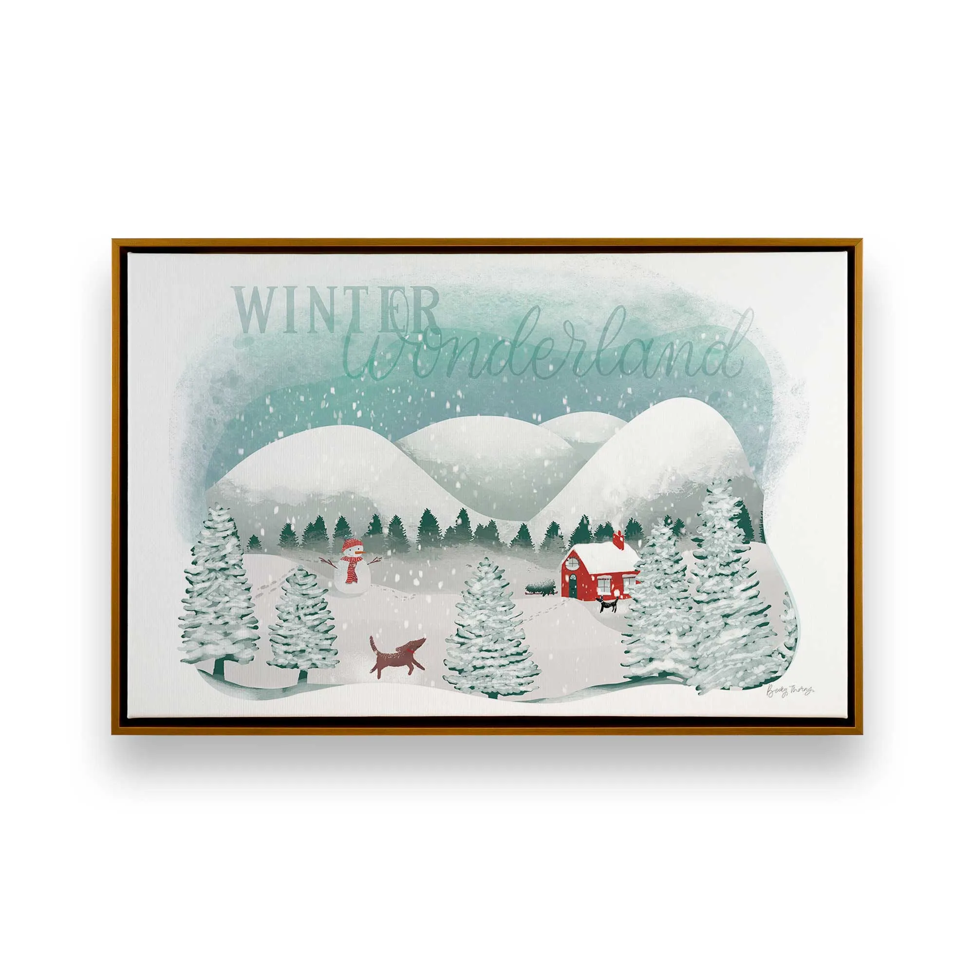 Rustic Winter Wonderland Print on Canvas