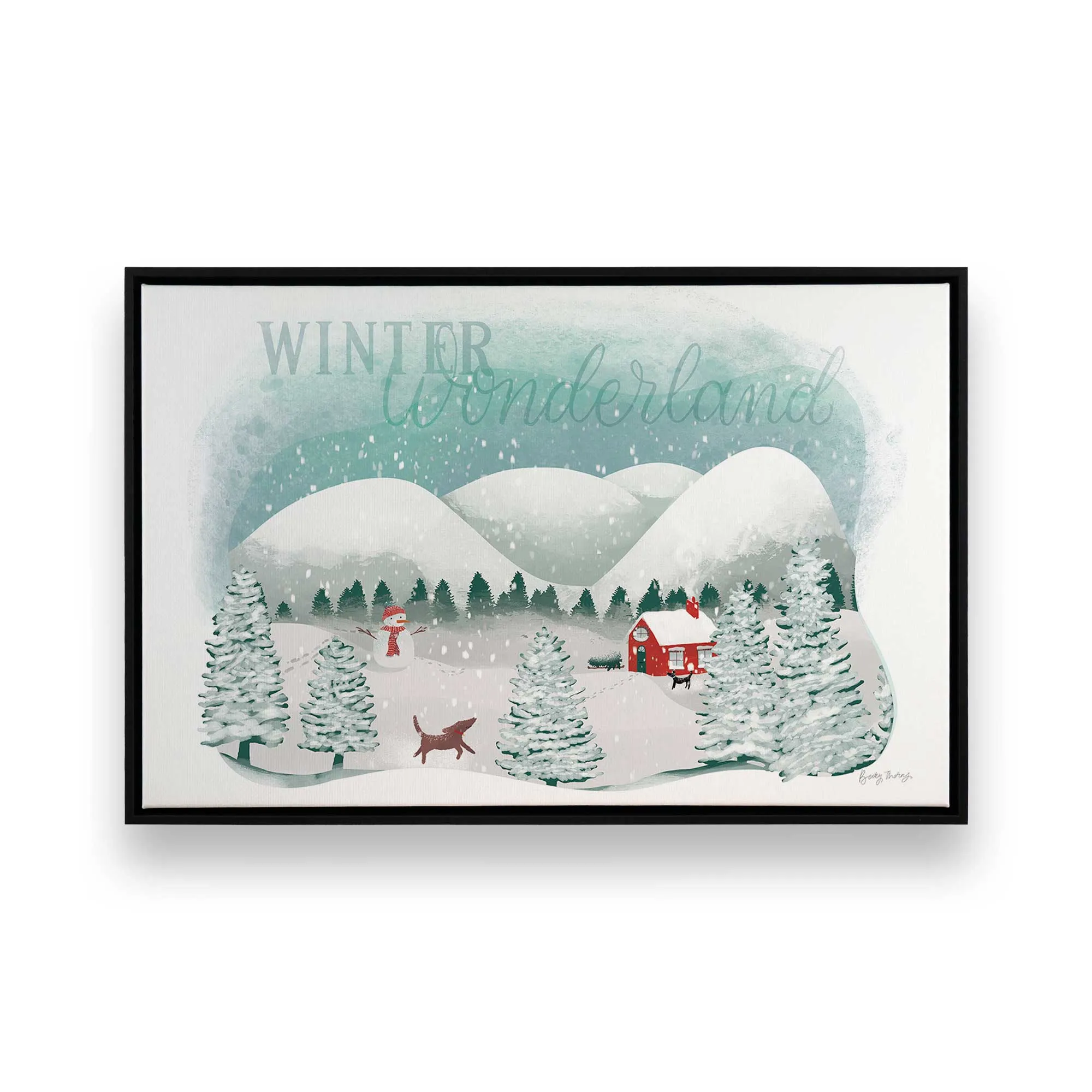 Rustic Winter Wonderland Print on Canvas