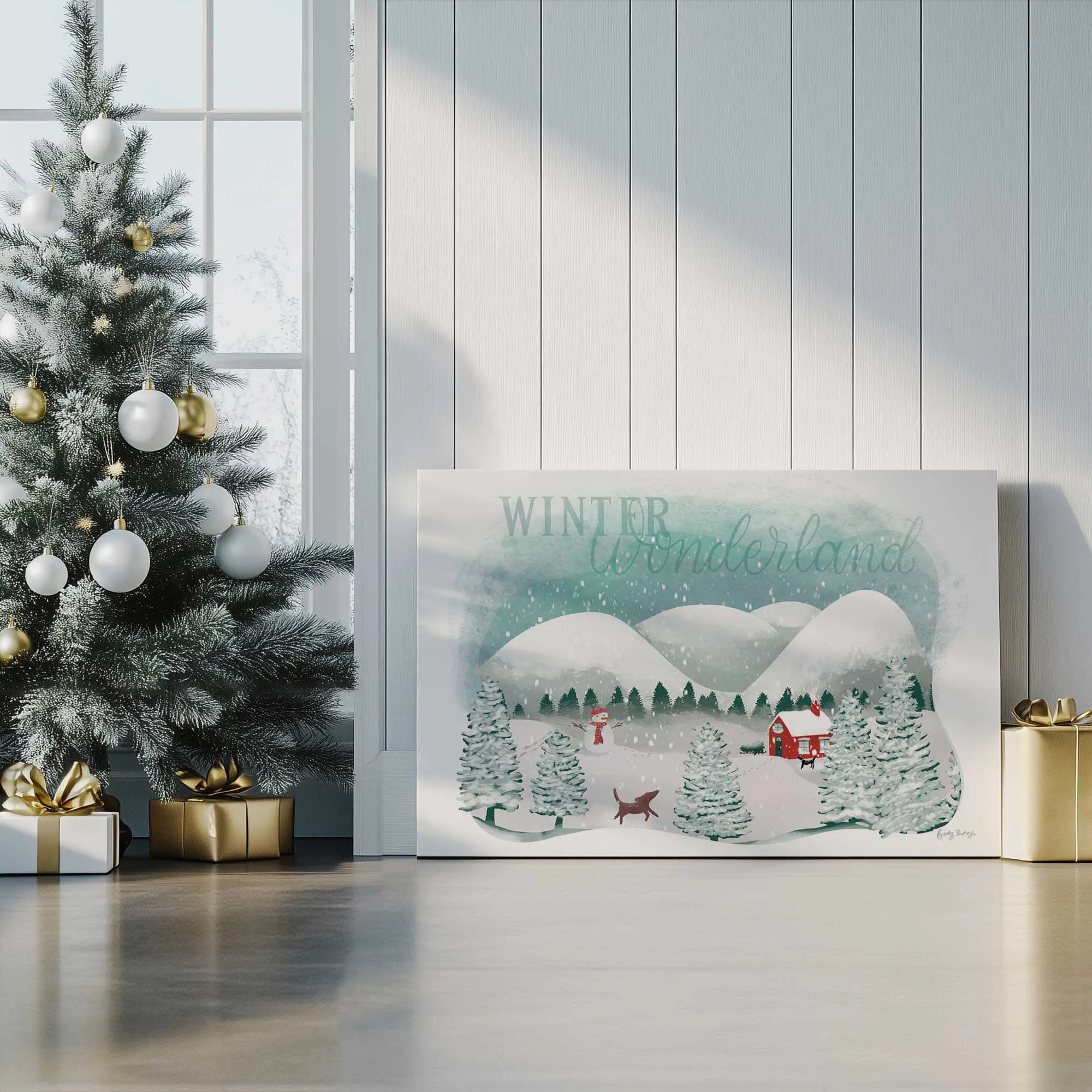 Rustic Winter Wonderland Print on Canvas