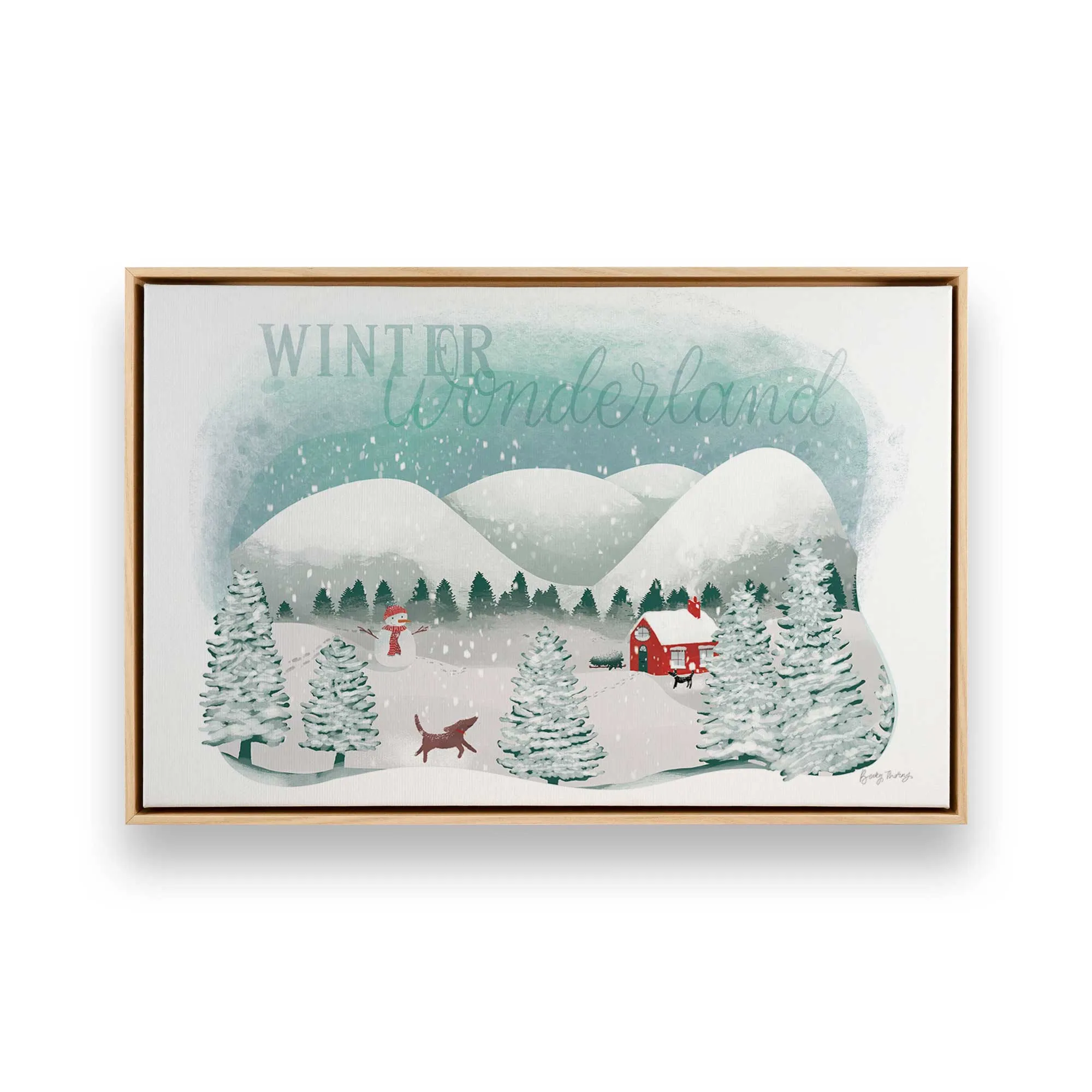 Rustic Winter Wonderland Print on Canvas