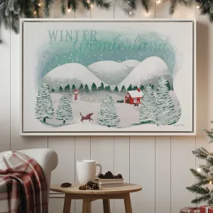 Rustic Winter Wonderland Print on Canvas
