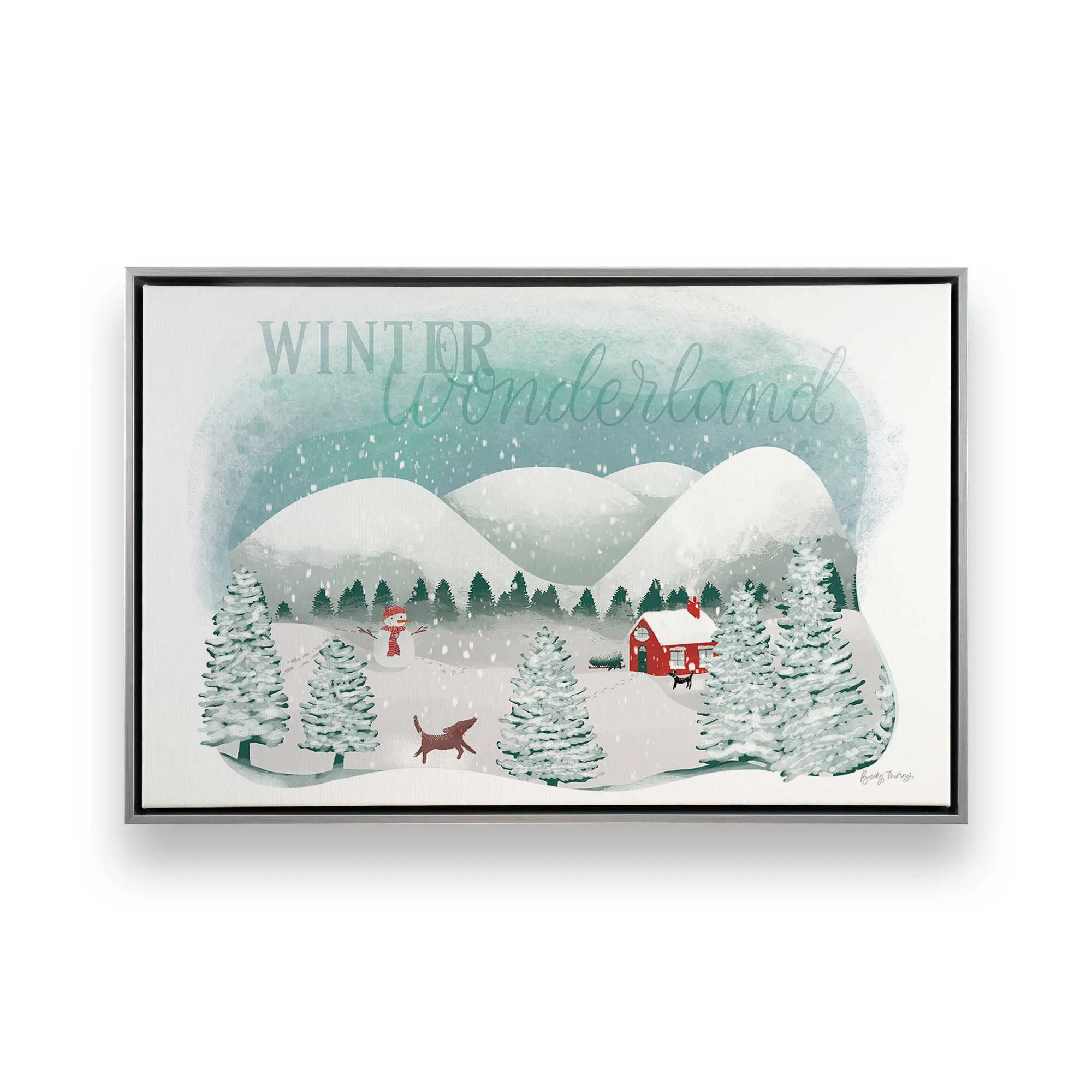 Rustic Winter Wonderland Print on Canvas