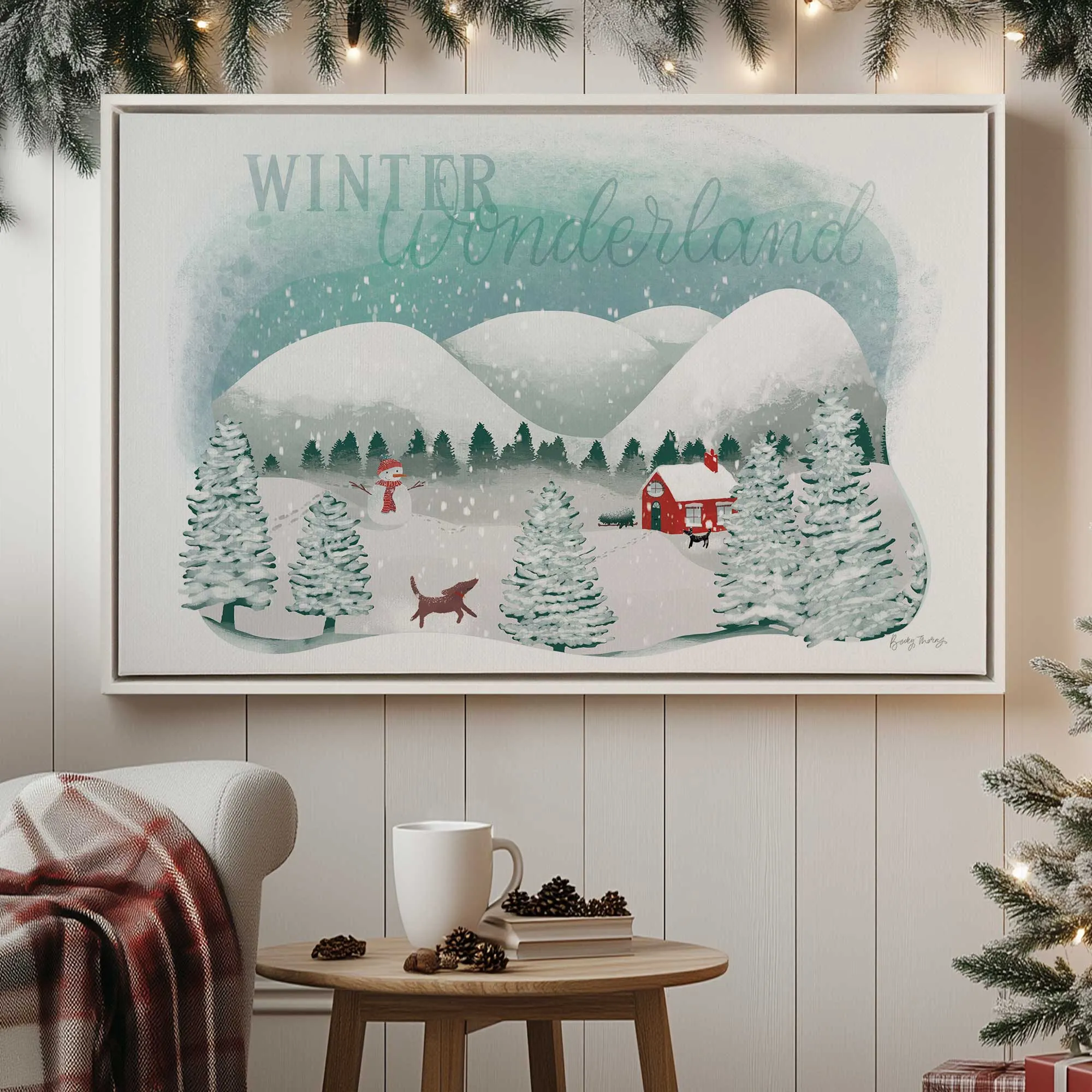 Rustic Winter Wonderland Print on Canvas