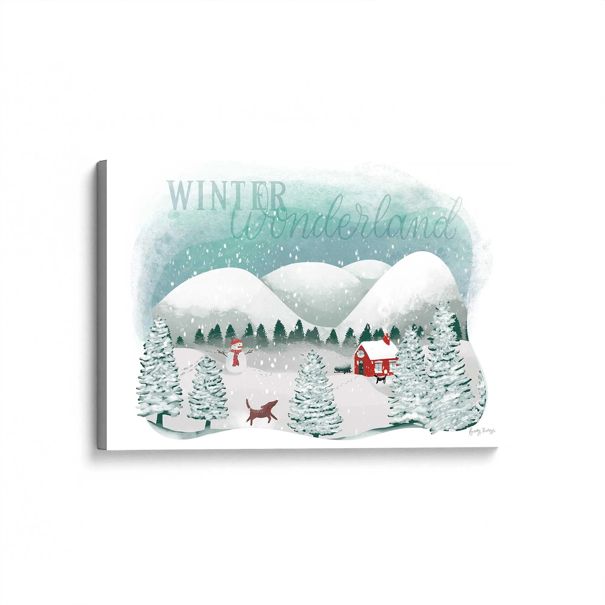 Rustic Winter Wonderland Print on Canvas