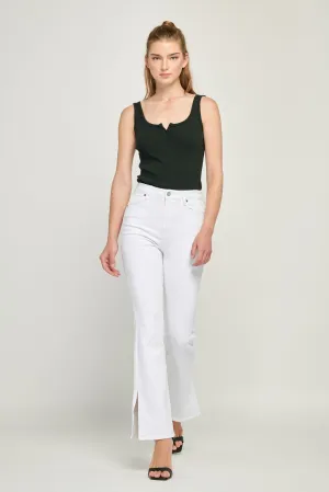 [Ryan] White Clean Bootcut with Slit