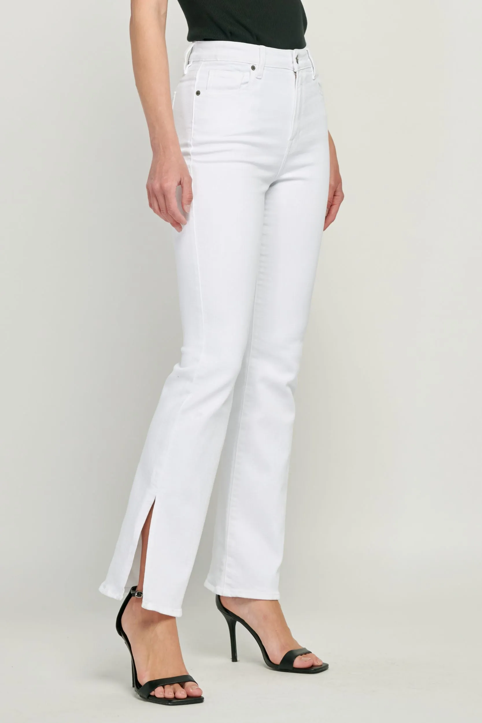 [Ryan] White Clean Bootcut with Slit