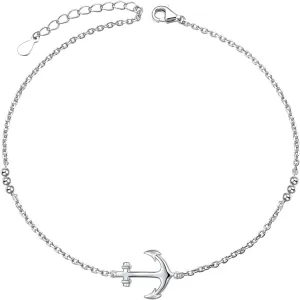 S925 Sterling Silver Anklets Adjustable Beach Foot Ankle Bracelet Jewelry Gifts For Women Girls