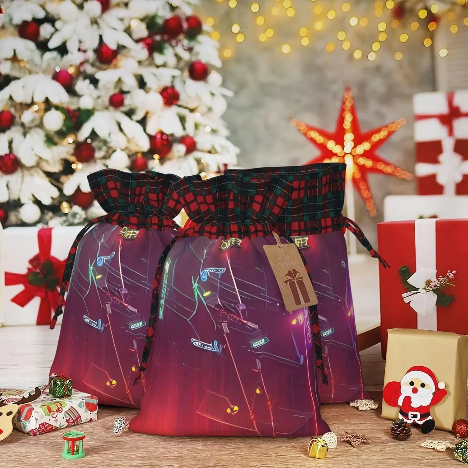 SamLng Darts arrows furture Christmas Gift Bag - Holiday Drawstring Party Favor, Goody Wrapping, Perfect for Birthdays, Anniversaries
