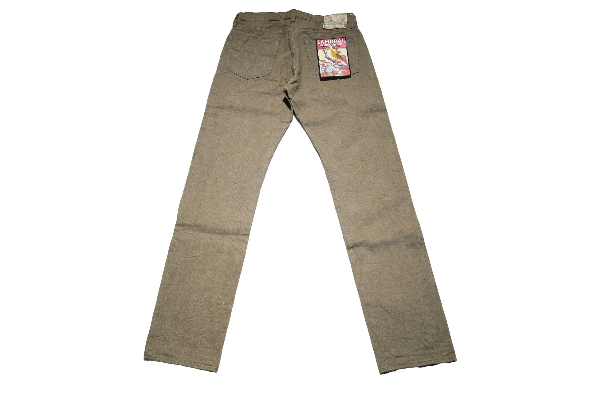 Samurai 17oz "Uguisu" S0170GNX Spring Green LHT Denim (Straight Tapered Fit)