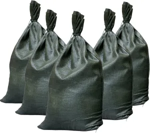 Sand Bags for Flooding, Empty Heavy Duty Sandbags Bulk,Storm Hurricane, Polypropylene Sand Bags, 14" X 26", with Ties, UV Protection, Flood Barrier,Construction, Earth Bag Homes (10)