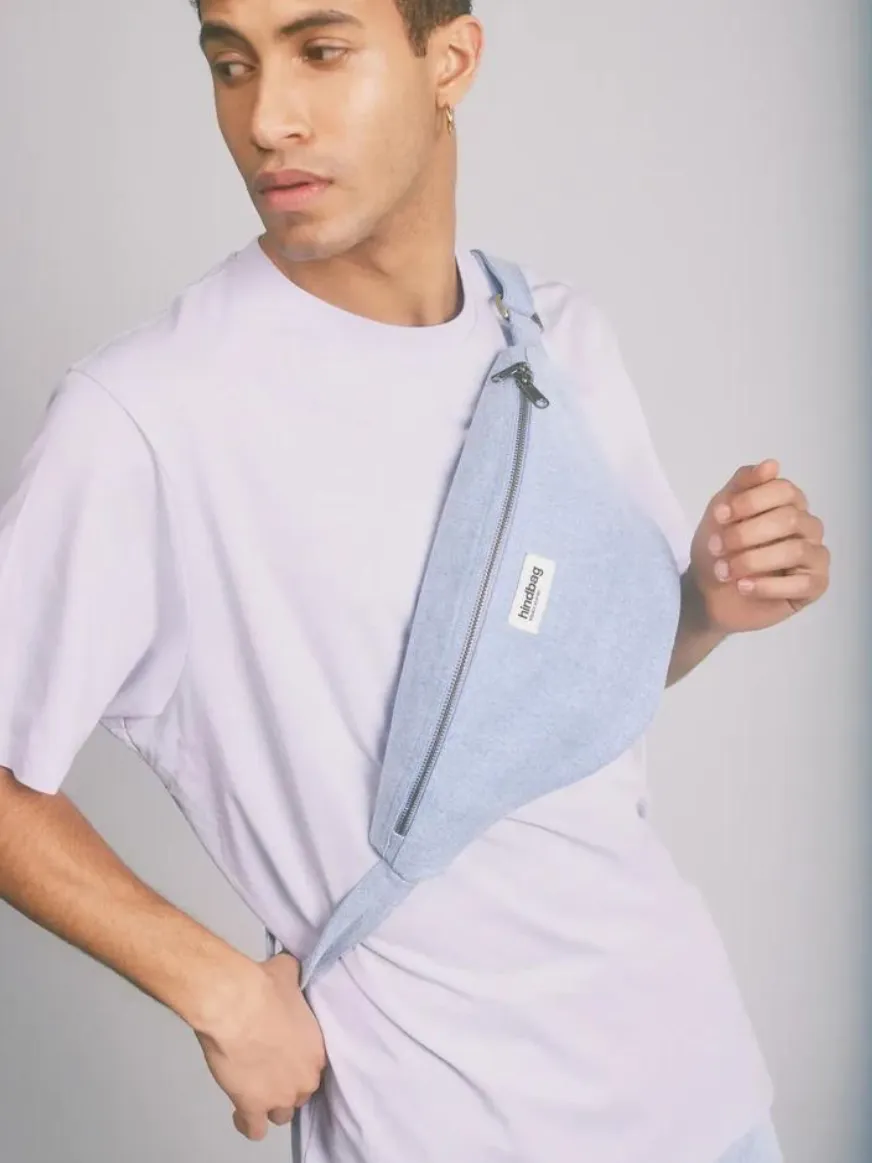 Sasha pouch bag Denim blue | Hindbag