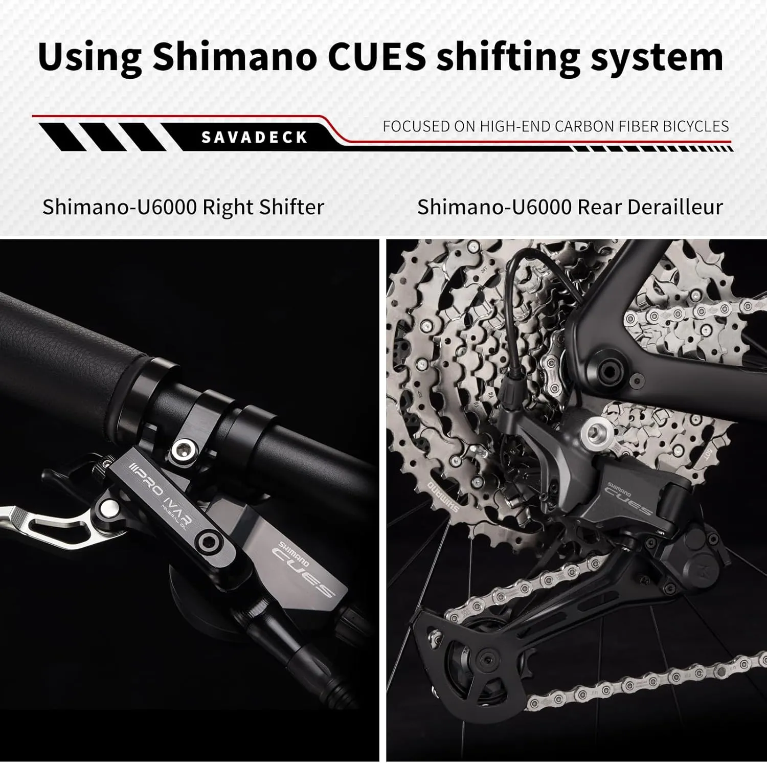 SAVADECK Carbon Gravel Bike - T800 Carbon Frame & Fork | Shimano U6000 11-Speed Groupset | Hydraulic Disc Brakes | 700C×40mm All-Terrain Tires | Men & Women Road/Off-Road Bicycle