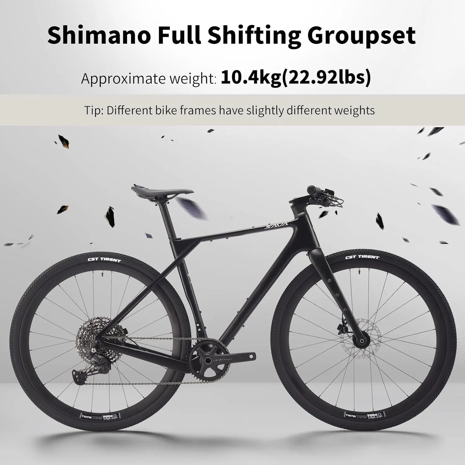 SAVADECK Carbon Gravel Bike - T800 Carbon Frame & Fork | Shimano U6000 11-Speed Groupset | Hydraulic Disc Brakes | 700C×40mm All-Terrain Tires | Men & Women Road/Off-Road Bicycle