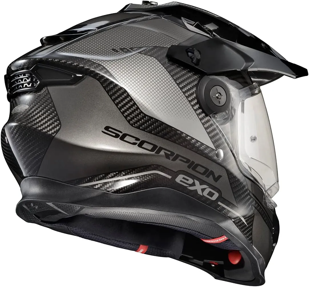 ScorpionEXO XT9000 Full Face Carbon Fiber Adventure Motorcycle Helmet (Trailhead Graphic Phantom Large)