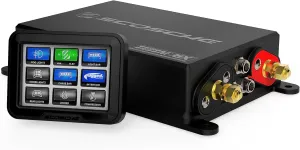 Scosche M8RIX™ 8-Gang Switch Panel With Programmable Channel Groups, Waterproof, Dimmable Touchscreen LCD Display, Universal Relay Circuit Control System Box For Offroad, UTV, Truck, Car, Boat & More!