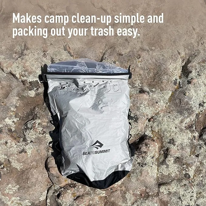 Sea to Summit Trash Dry Sack, 10-Liter Reusable Camping Trash Bag