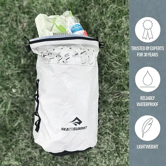 Sea to Summit Trash Dry Sack, 10-Liter Reusable Camping Trash Bag