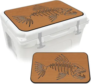 SeaDek EVA Mat Cooler Pad fits YETI | Peel & Stick Application | Non Slip Comfort Accessories - Bonefish Design (Mocha-Black)