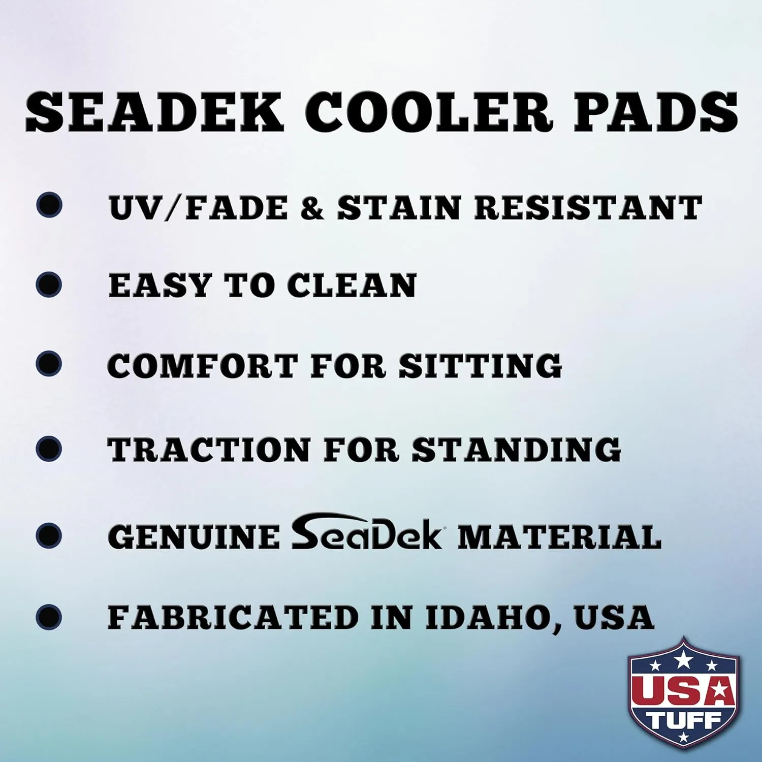 SeaDek EVA Mat Cooler Pad fits YETI | Peel & Stick Application | Non Slip Comfort Accessories - Scales Design (StormGray-Black)