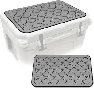 SeaDek EVA Mat Cooler Pad fits YETI | Peel & Stick Application | Non Slip Comfort Accessories - Scales Design (StormGray-Black)