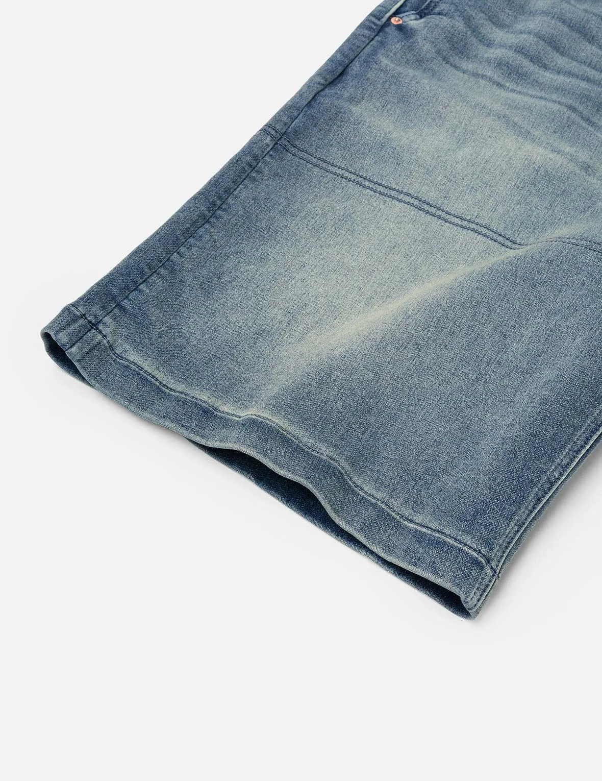 Seagull and Logo Appliqué Embroidery Fashion Fit Denim Shorts