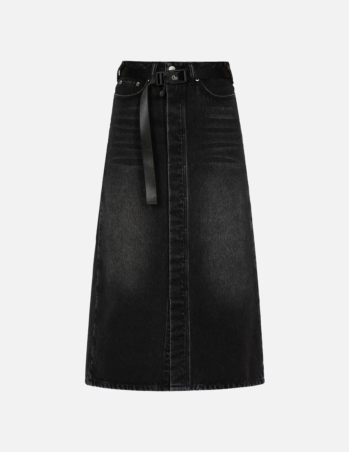 Seagull Appliqué Fashion Fit Denim Skirt