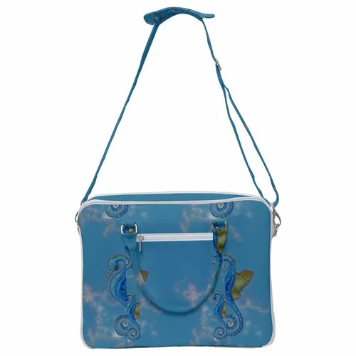 Seahorse Blue Cross Body Office Bag