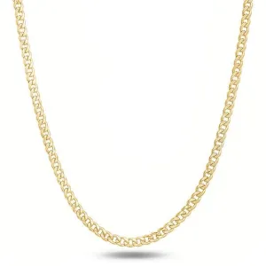 Seamless integration 14K Necklace Link Chain Curb Streamlined Gold Italian Yellow