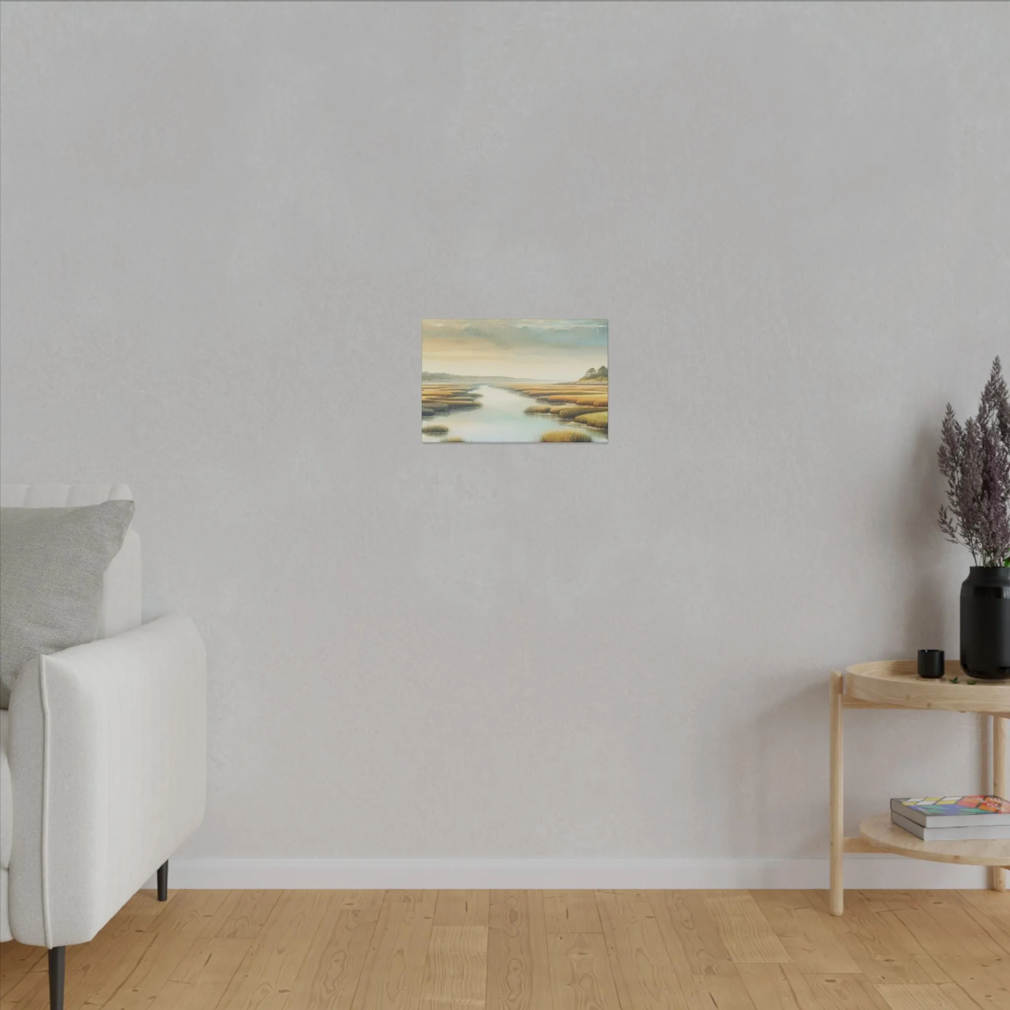 Seaside Marshes Scene Coastal Wall Decor Canvas