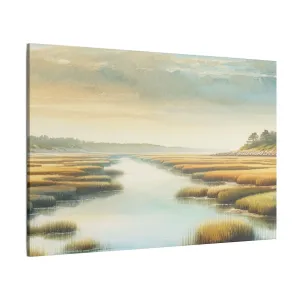Seaside Marshes Scene Coastal Wall Decor Canvas