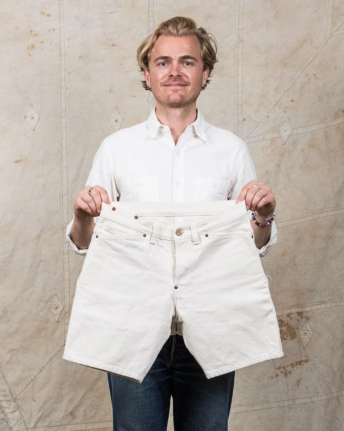 Second Hand Tender 129 White Denim Shorts Size 3