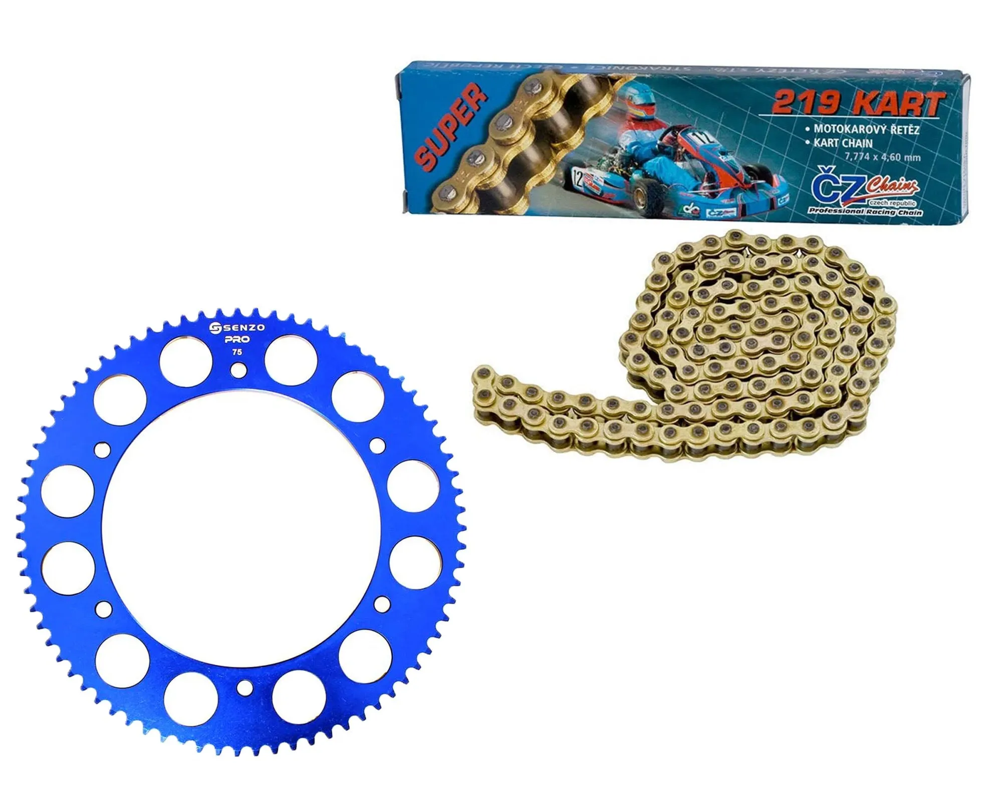 Senzo Pro Sprocket & CZ 104 Link Chain Bundle