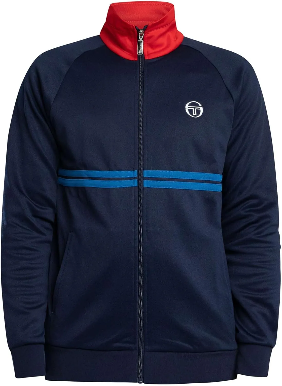 Sergio Tacchini Men's Dallas Track Jacket, Maritime Blue/Adrenaline Rush/Nautical