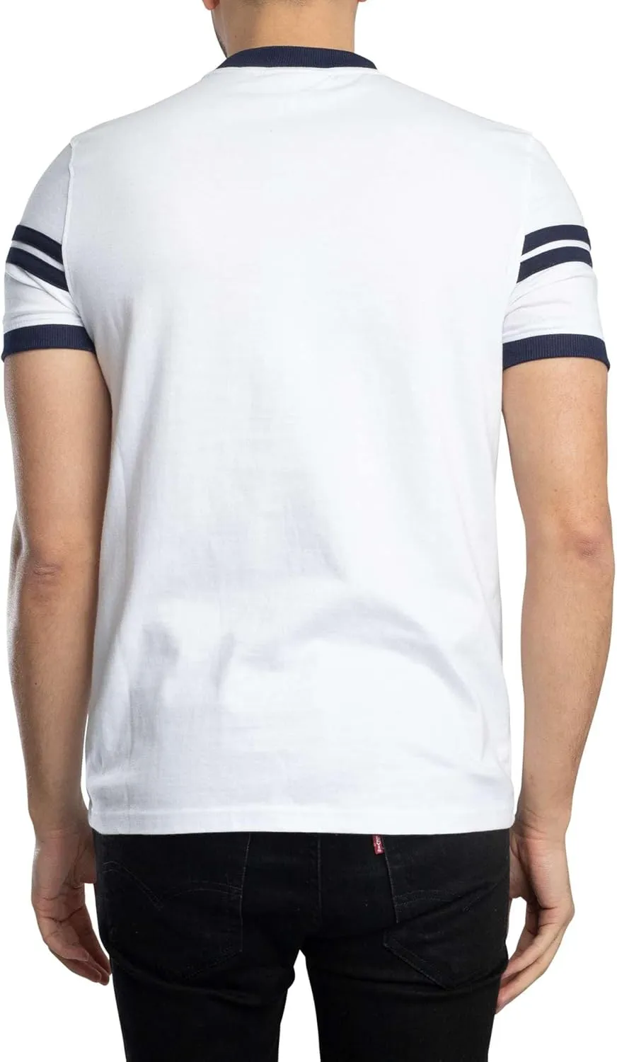 Sergio Tacchini Men's Orion Davis T-Shirt, White/Maritime Blue