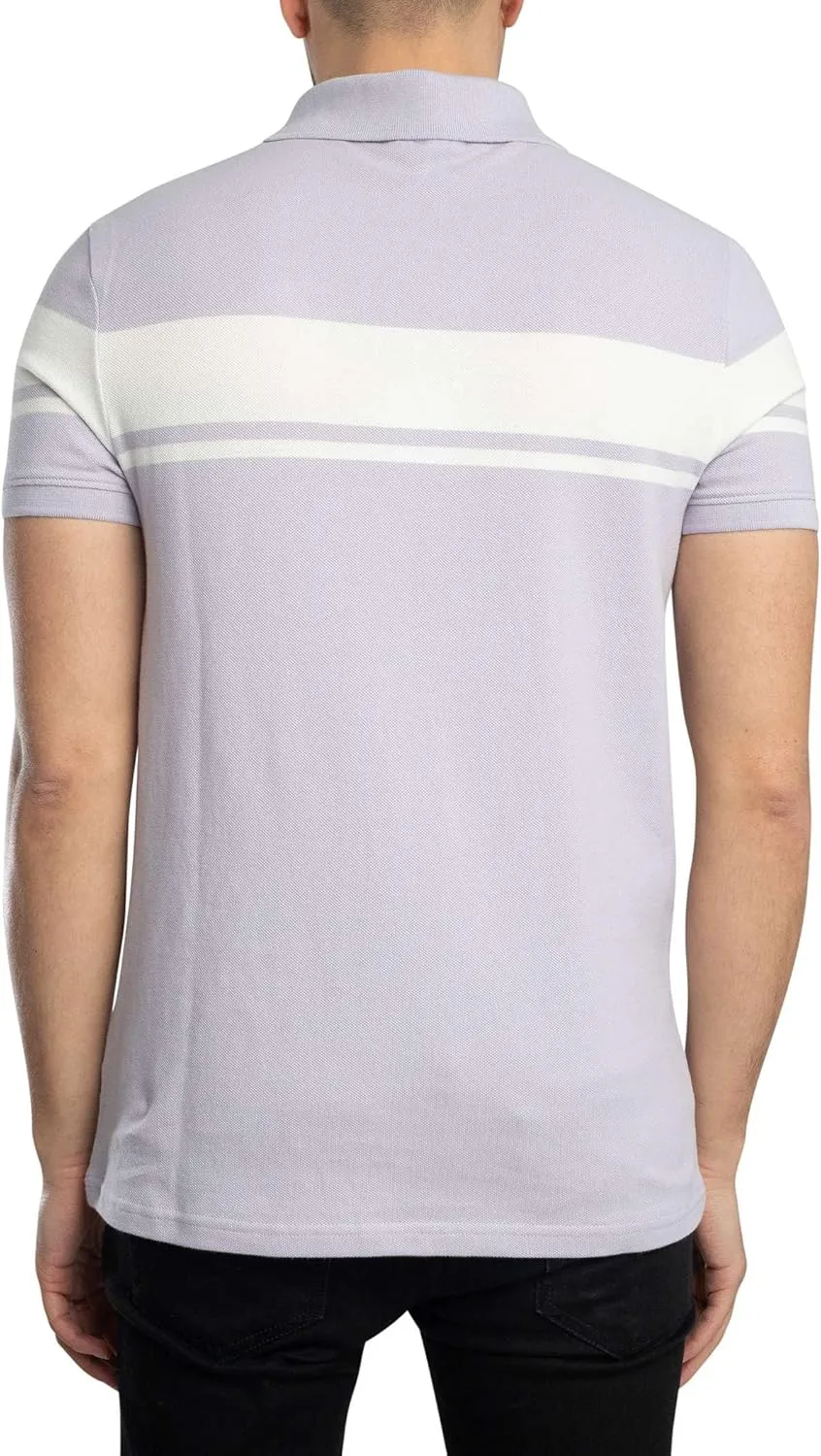 Sergio Tacchini Men's Young Line Polo Shirt, Thistle/Gardenia