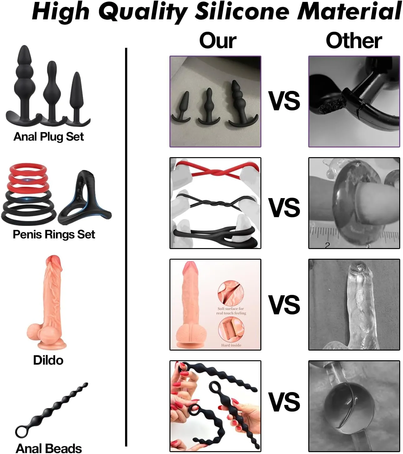 Sex Toys BDSM Restraints Dildo, 36Pcs Kit Bondage Gear and Accessories for Adult Women and Couples (Blcak, 36 Piece Set)
