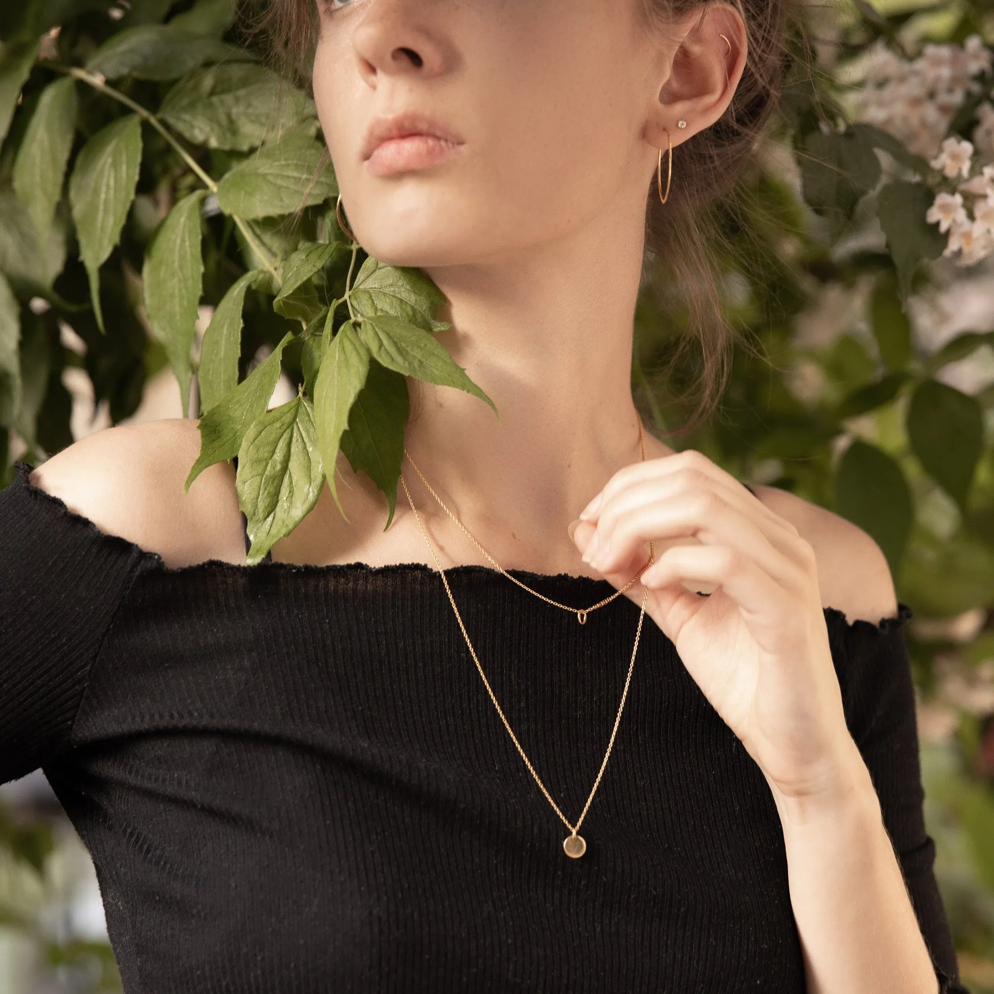 Shiny Disc Necklace