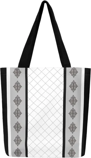 Ship Anchor Canvas Tote Bag for Women,Ocean Nautical Wheel Compass Handbag,Rustic Vintage Shoulder Bag