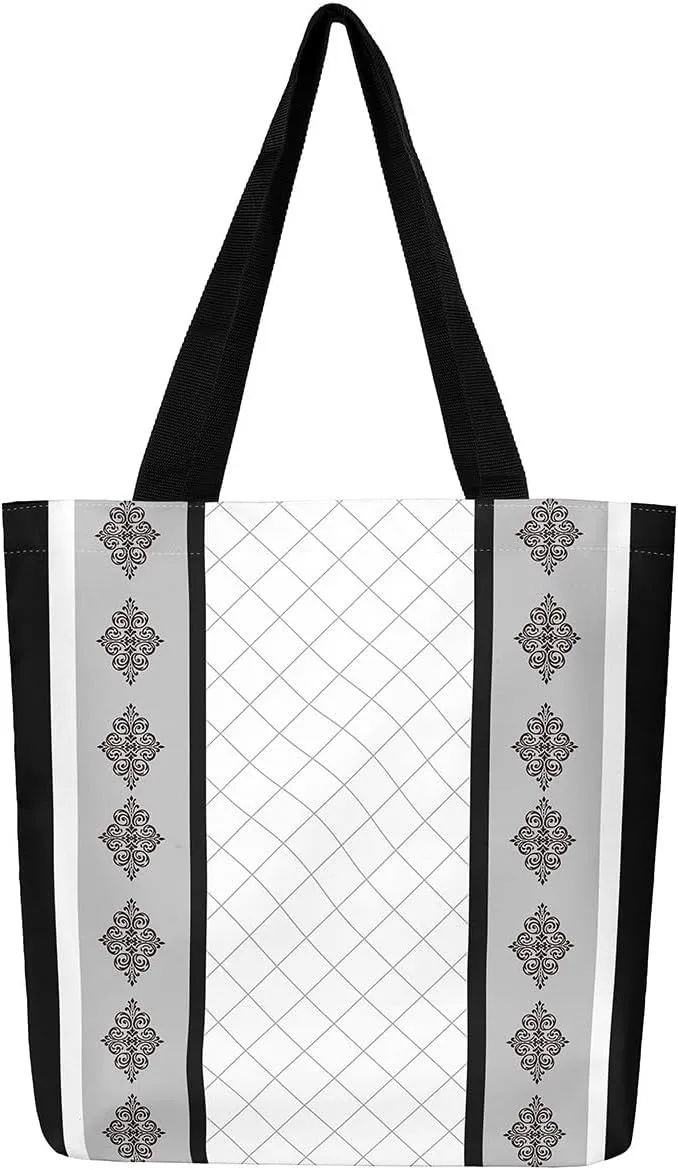 Ship Anchor Canvas Tote Bag for Women,Ocean Nautical Wheel Compass Handbag,Rustic Vintage Shoulder Bag