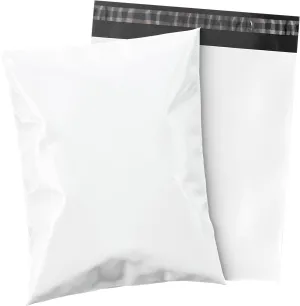 Shop4Mailers 10 x 13 Glossy White Plastic Self Seal Poly Mailer Flat Bags Waterproof Shipping Envelope 1.7 Mil for Apparel, Clothes, Shirts, Books – Permanent Adhesive Seal (100 Pack)