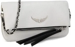 Shoulder Chain Crossbody Bag, Fashion Simple Women's Bag, Shoulder Leather Bag (White)