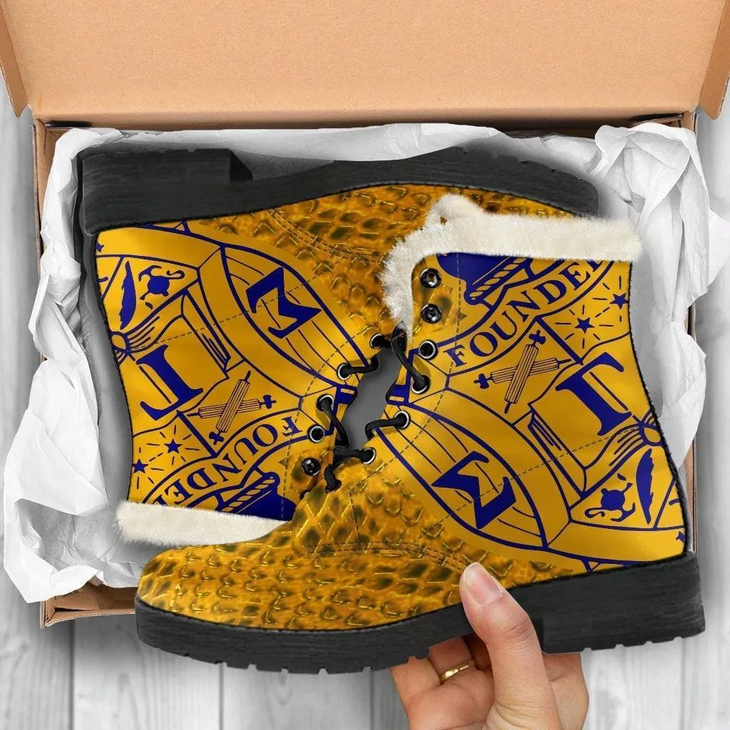 Sigma Gamma Rho Fur Boots