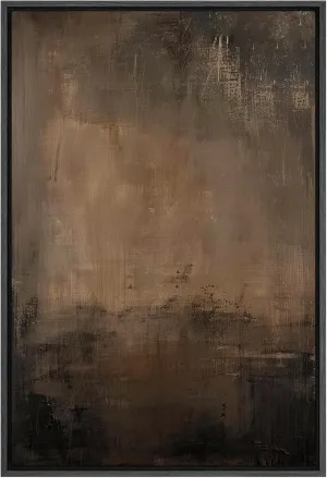 SIGNFORD Framed Canvas Print Wall Art Abstract Earthy Tones Rustic Neutral Illustrations Decorative Bohemian Relax/Calm for Living Room, Bedroom, Office - 24"x36" Black