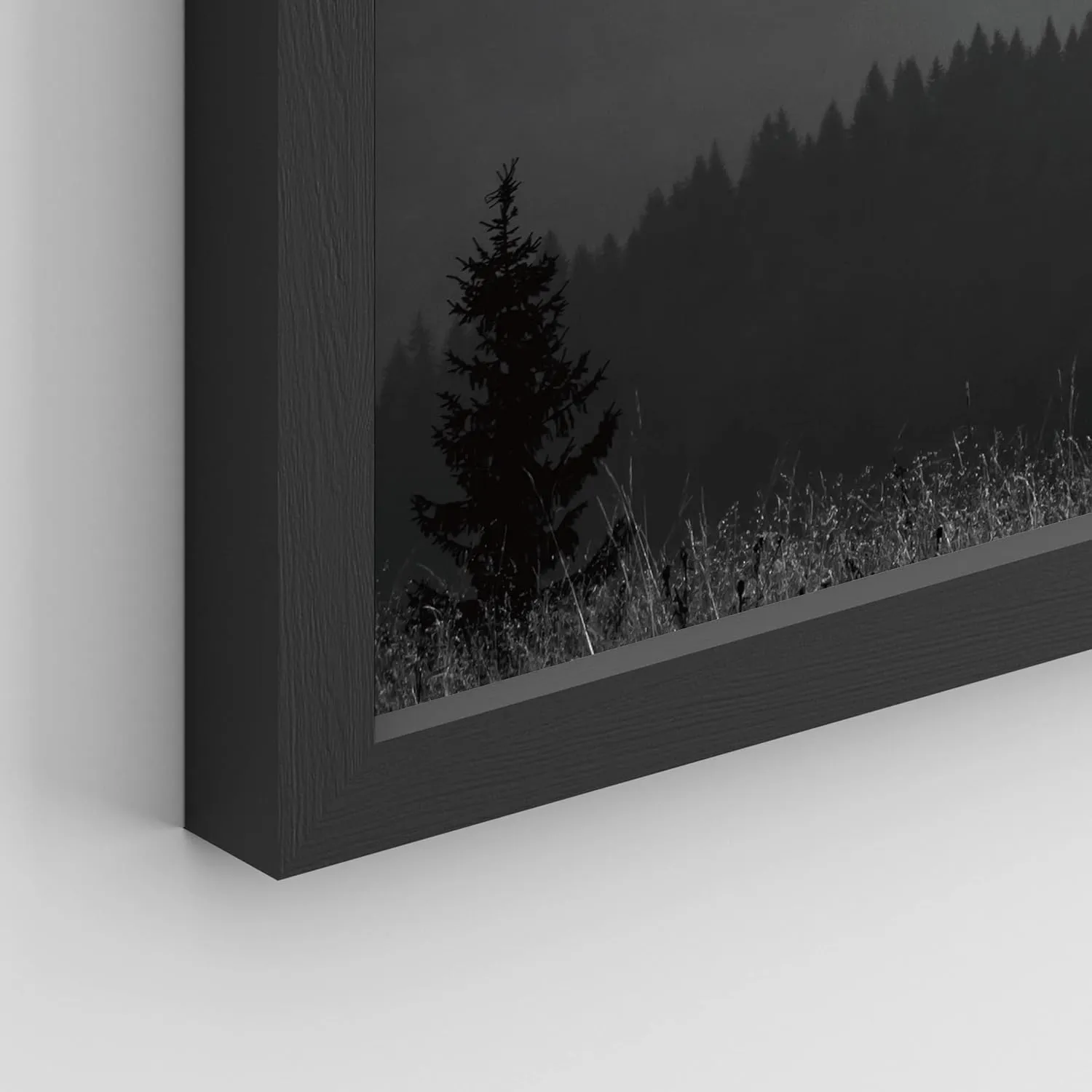 SIGNWIN Framed Mountain Range Duotone Wall Art, Set of 2 Black & White Rustic Wall Decor Prints, Nature Wilderness Wall Décor for Living Room, Bedroom - 11"x14" Black