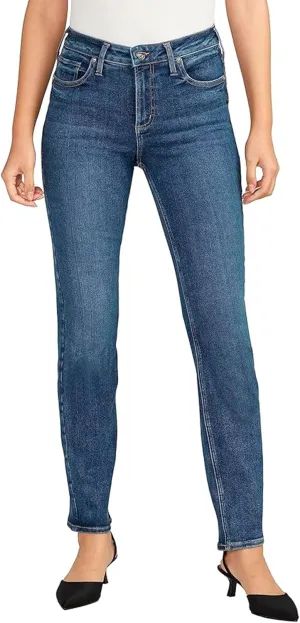 Silver Jeans Co. Women's Infinite Fit Mid Rise Straight Leg Jeans