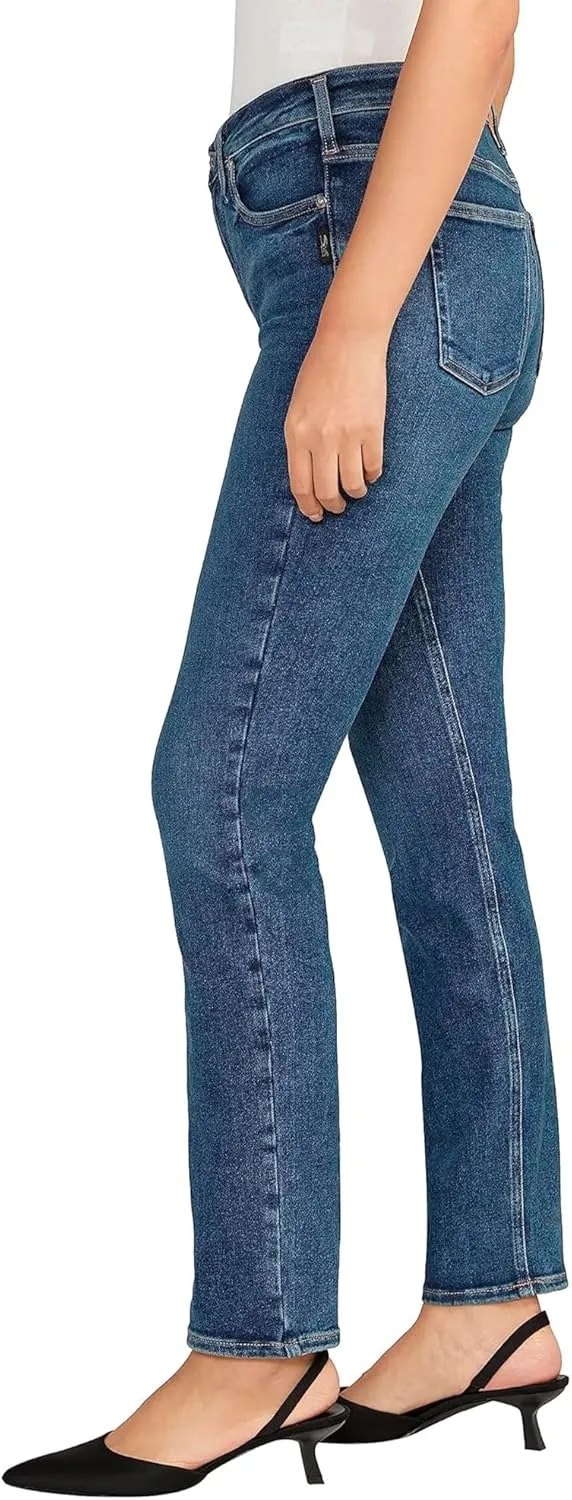 Silver Jeans Co. Women's Infinite Fit Mid Rise Straight Leg Jeans