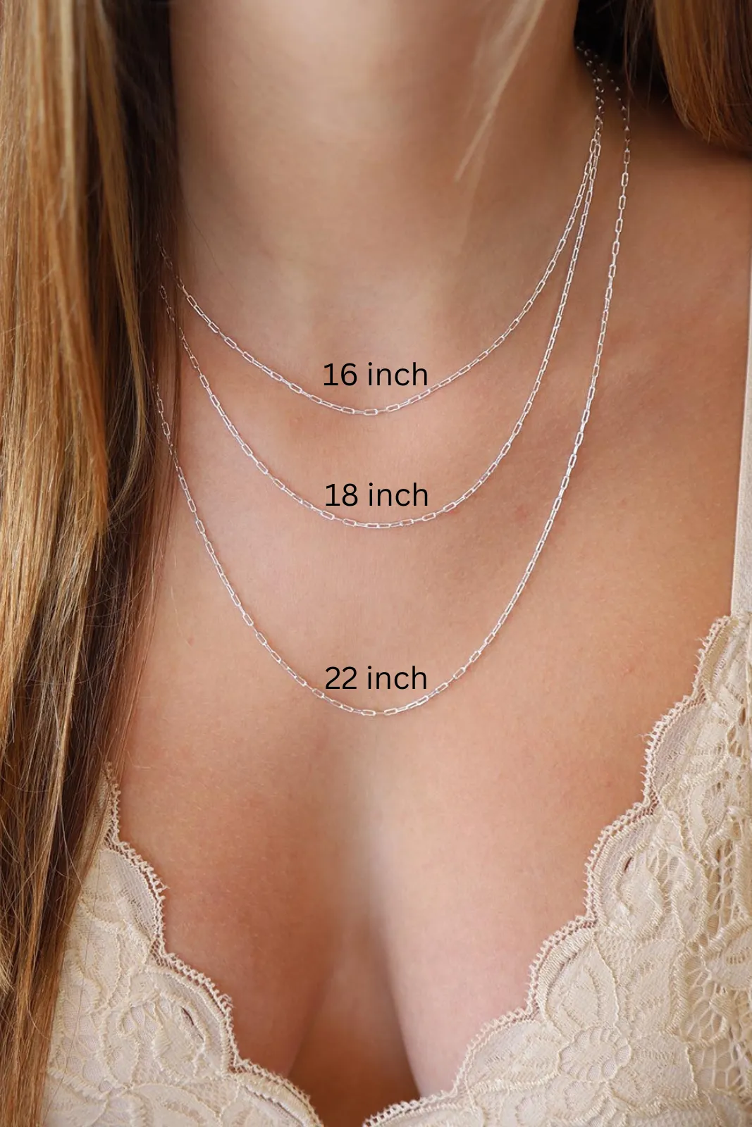 Silver Link Chain 16 inch